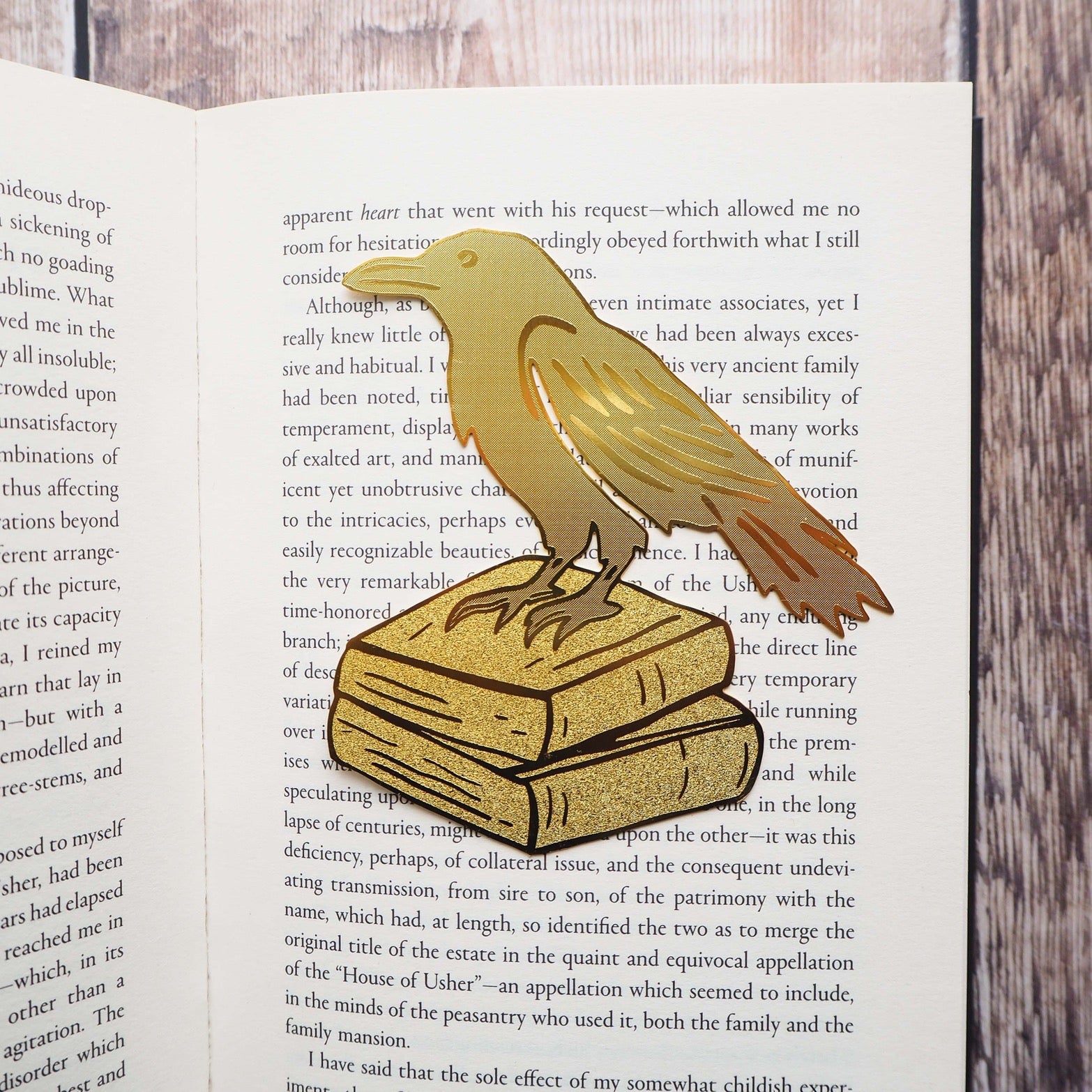 Raven Brass Bookmark