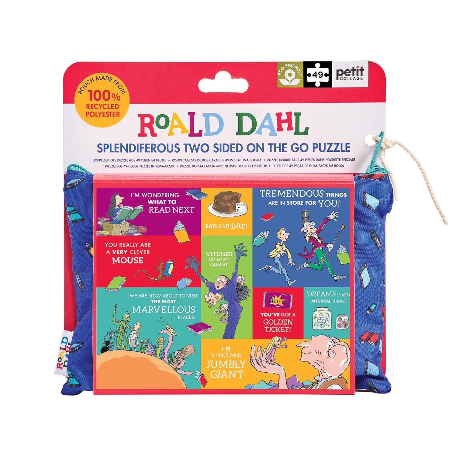 Roald Dahl Two-Sided Puzzle in Keepsake Pouch
