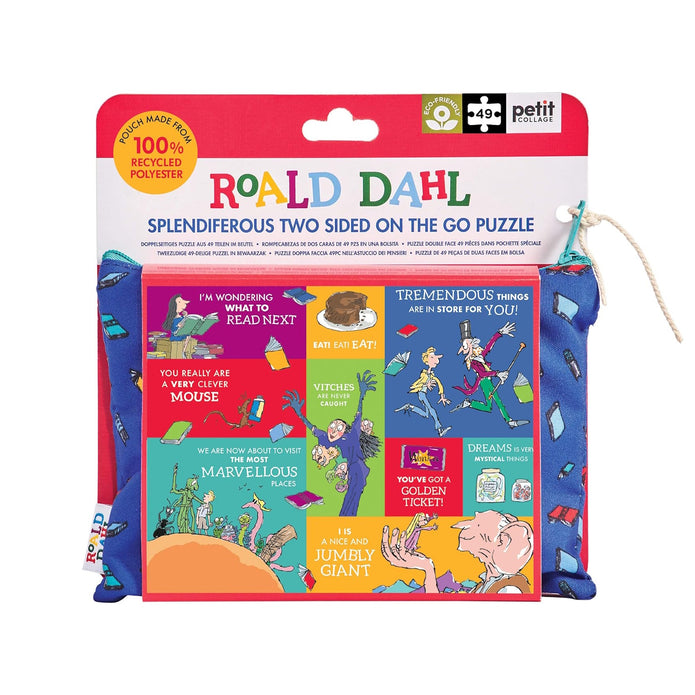 Roald Dahl Two-Sided Puzzle in Keepsake Pouch