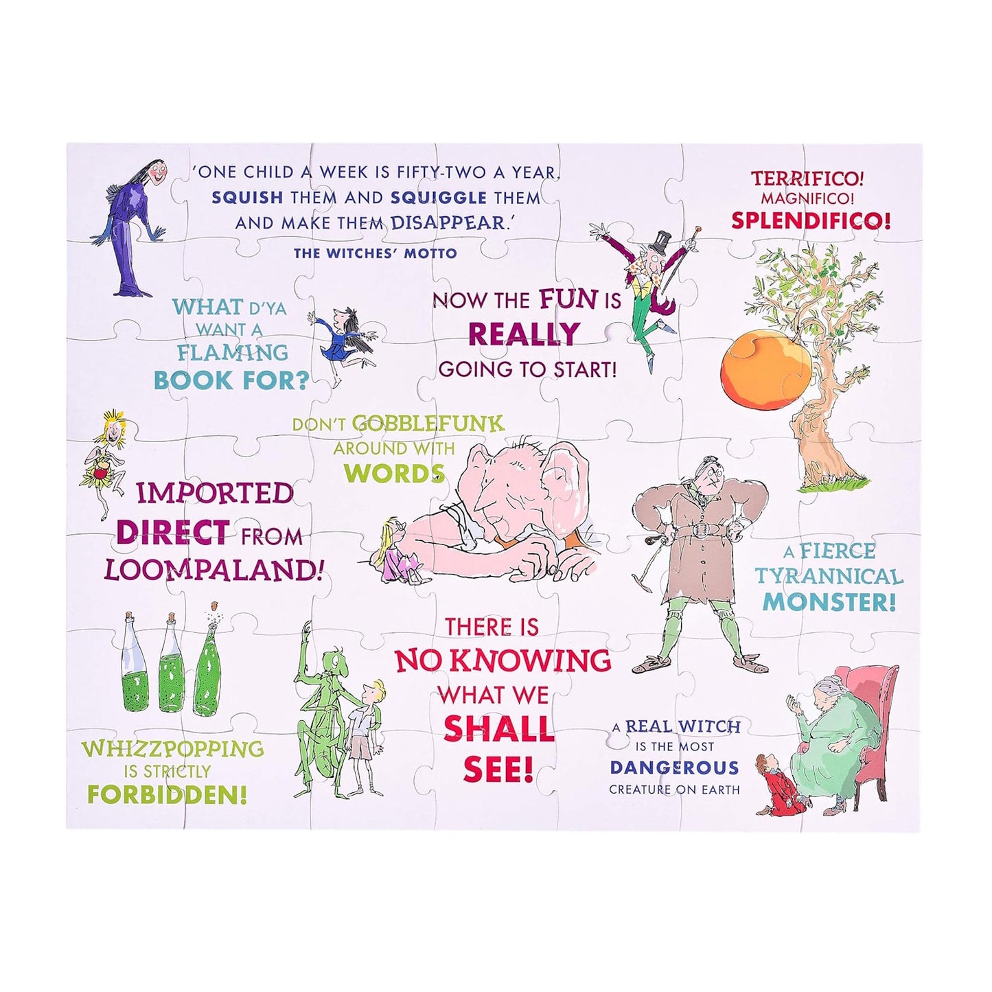 Roald Dahl Two-Sided Puzzle in Keepsake Pouch