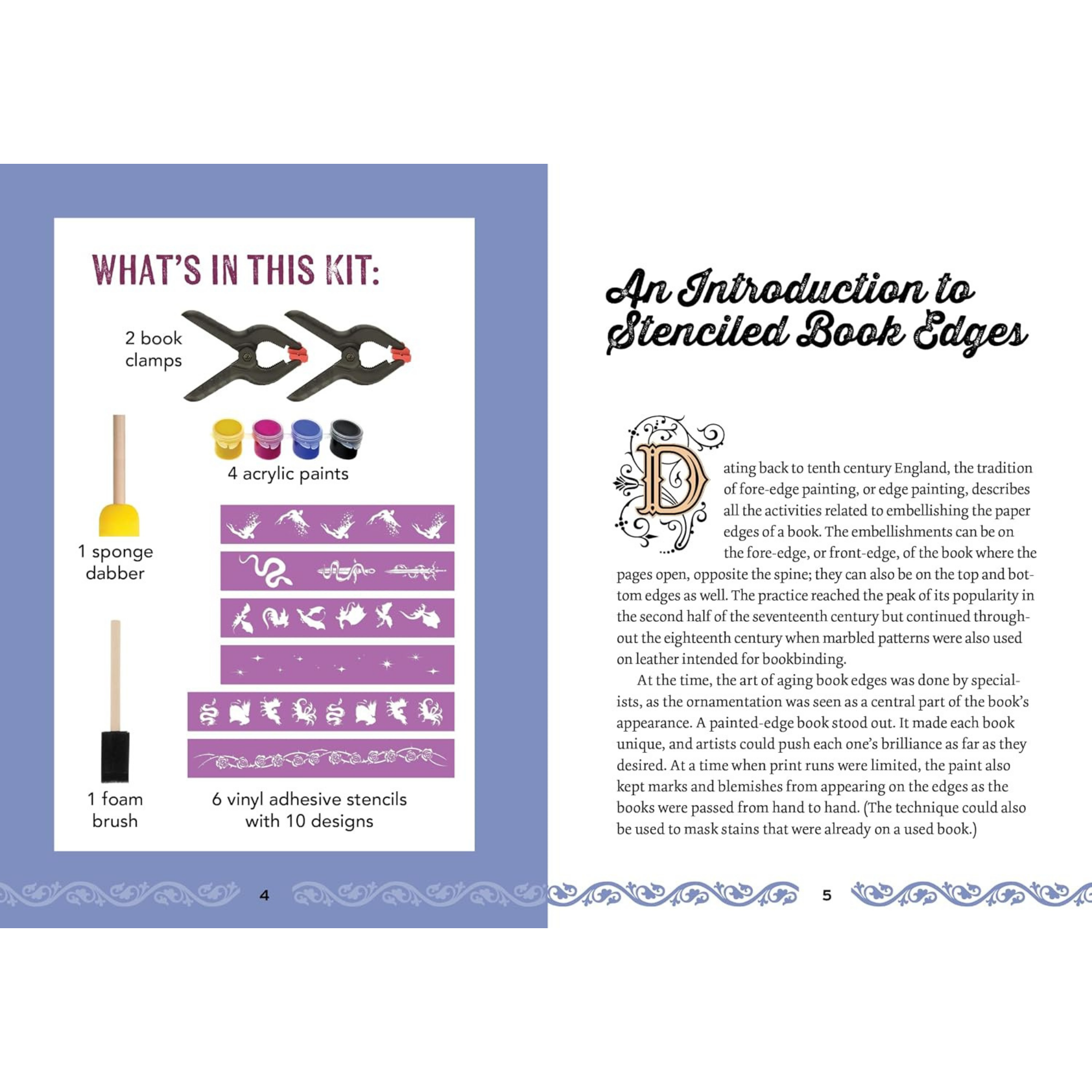 Romantasy Stenciled Book Edges Kit