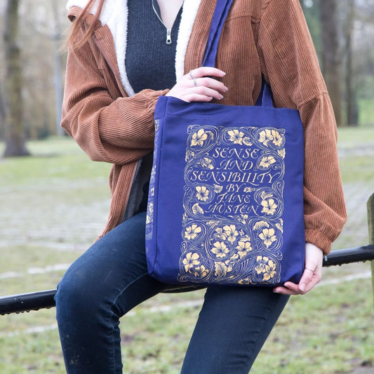 Sense and Sensibility Navy Blue Tote Bag