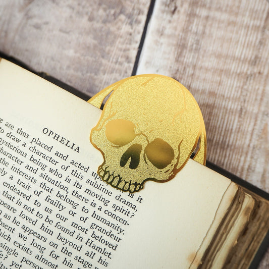 Shakespeare Hamlet Skull Brass Bookmark