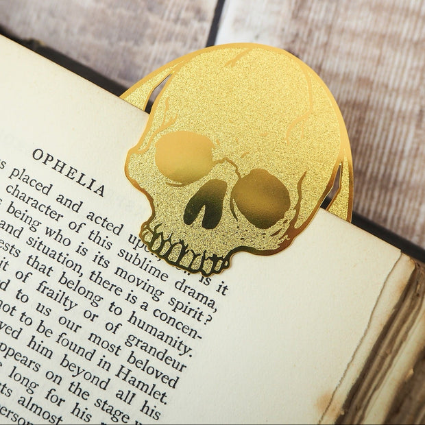 Shakespeare Hamlet Skull Brass Bookmark