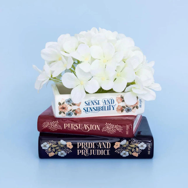 Stacked Books Planter - Jane Austen