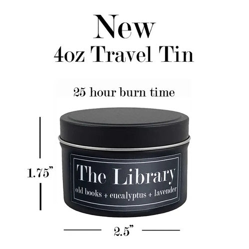 The Library Literary Tin Soy Candle 4oz