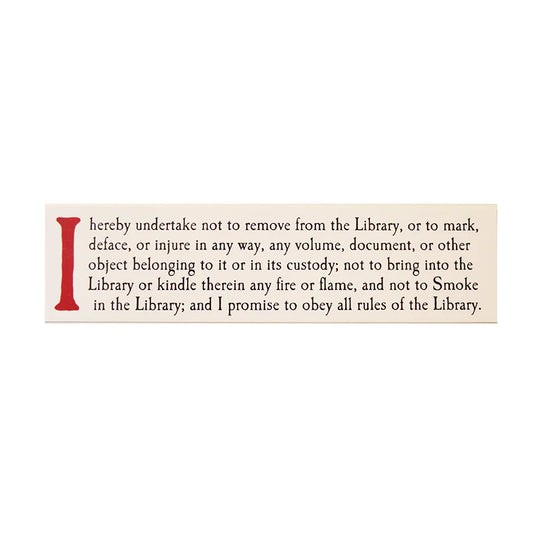 The Bodleian Reader's Oath Bookmark – The Literary Gift Shop