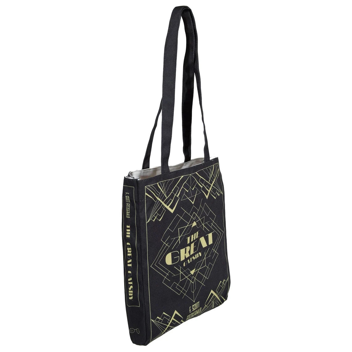 The Great Gatsby Art Deco Black Tote Bag