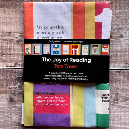 The Joy of Reading Book Quote Tea Towel