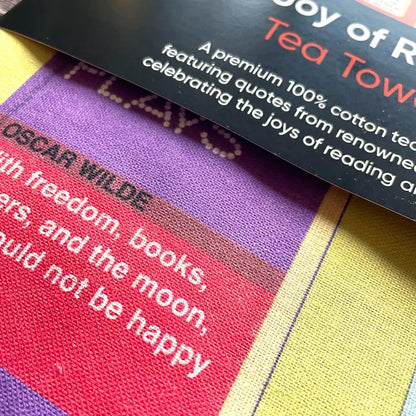 The Joy of Reading Book Quote Tea Towel