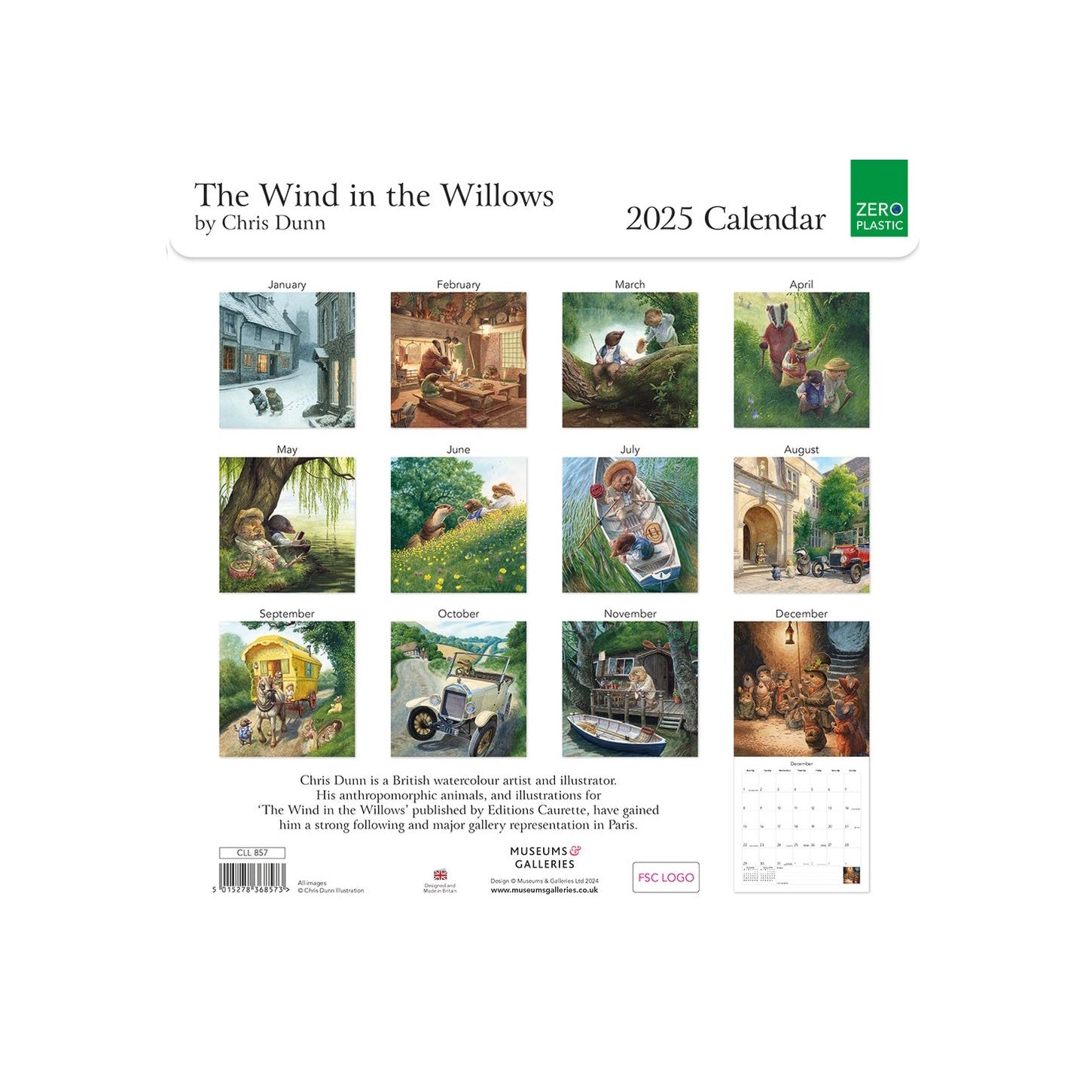 The Wind in the Willows 2025 Calendar