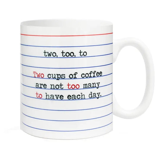 Two, Too, To Grammar Ceramic Mug