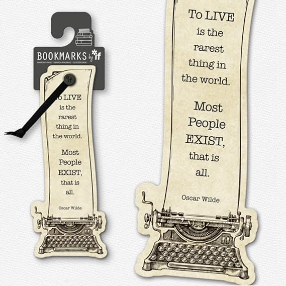 Typewriter Oscar Wilde Quote Bookmark