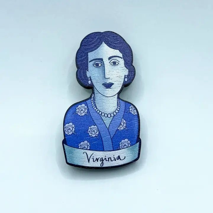 Virginia Woolf Wooden Pin 