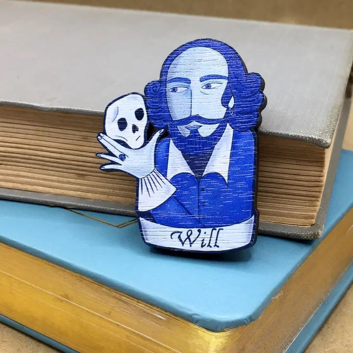 William Shakespeare Wooden Pin 