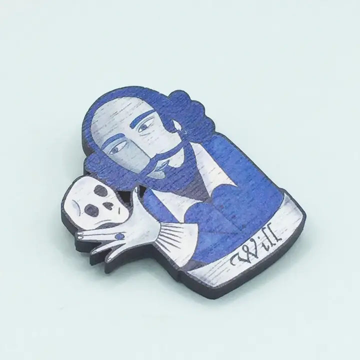 William Shakespeare Wooden Pin 