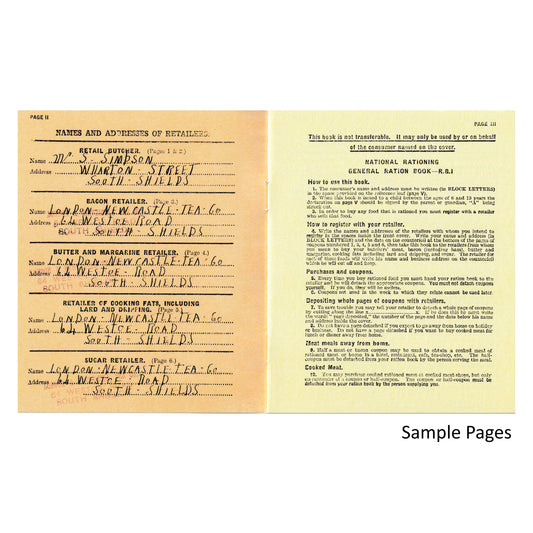 World War 2 Replica Ration Book