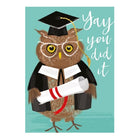 Yay You Did It Owl Graduation Card