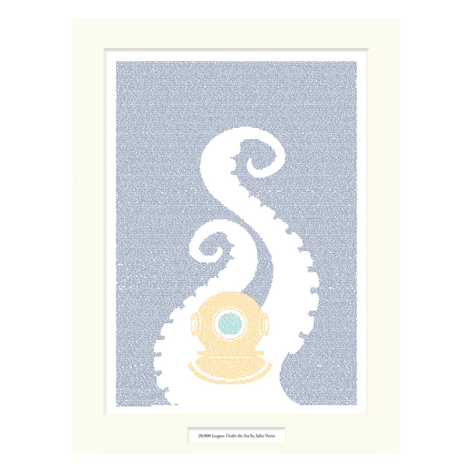 20,000 Leagues Under the Sea Matted Print from Litographs.