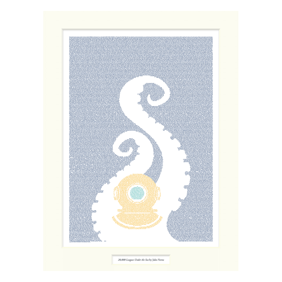 20,000 Leagues Under the Sea Matted Print from Litographs.