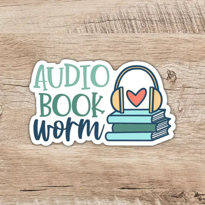 Audiobook Worm Sticker