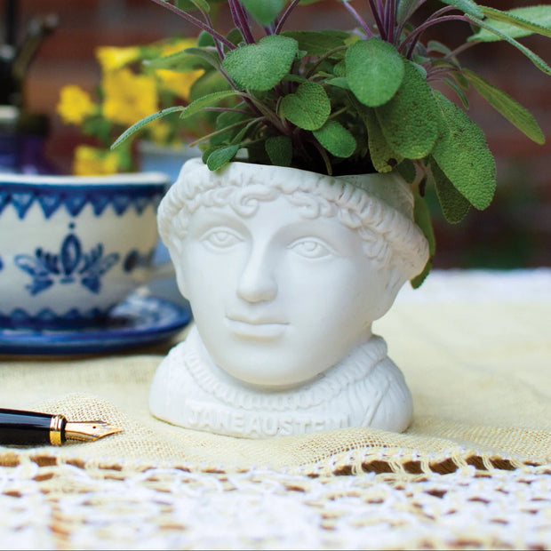 Jane Austen Small Ceramic Planter