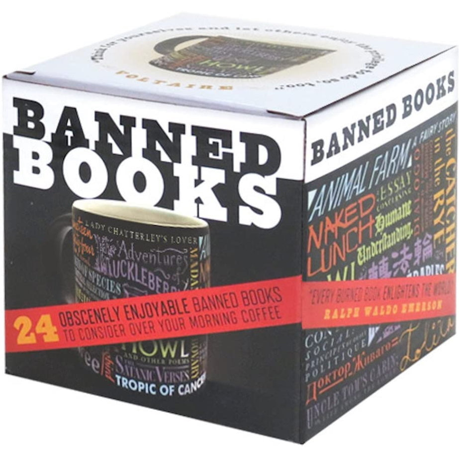 Banned Books Mug from The Unemployed Philosophers Guild