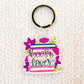 Floral Book Lover Acrylic Keyring