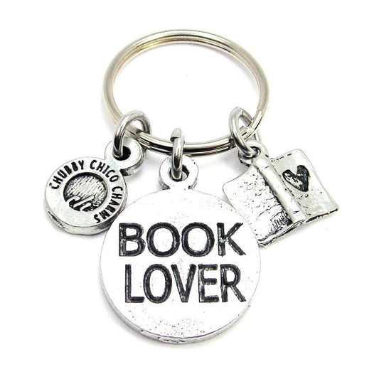 Book Lover With Love Book Keyring