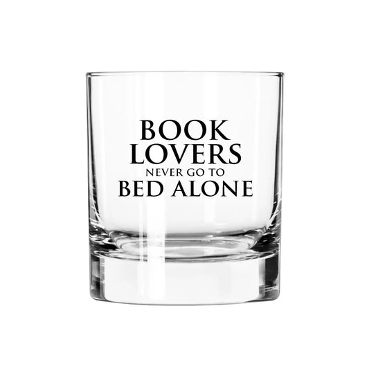 Book Lovers Never Go to Bed Alone Rocks Glass from Fly Paper Products