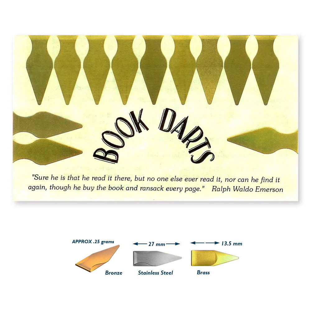 Bronze Book Darts Page Marker Set