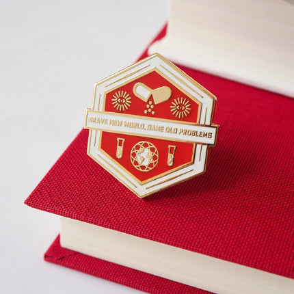 Brave New World Enamel Pin from Literary Emporium