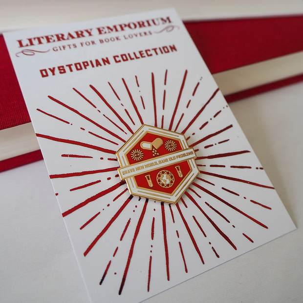 Brave New World Enamel Pin from Literary Emporium