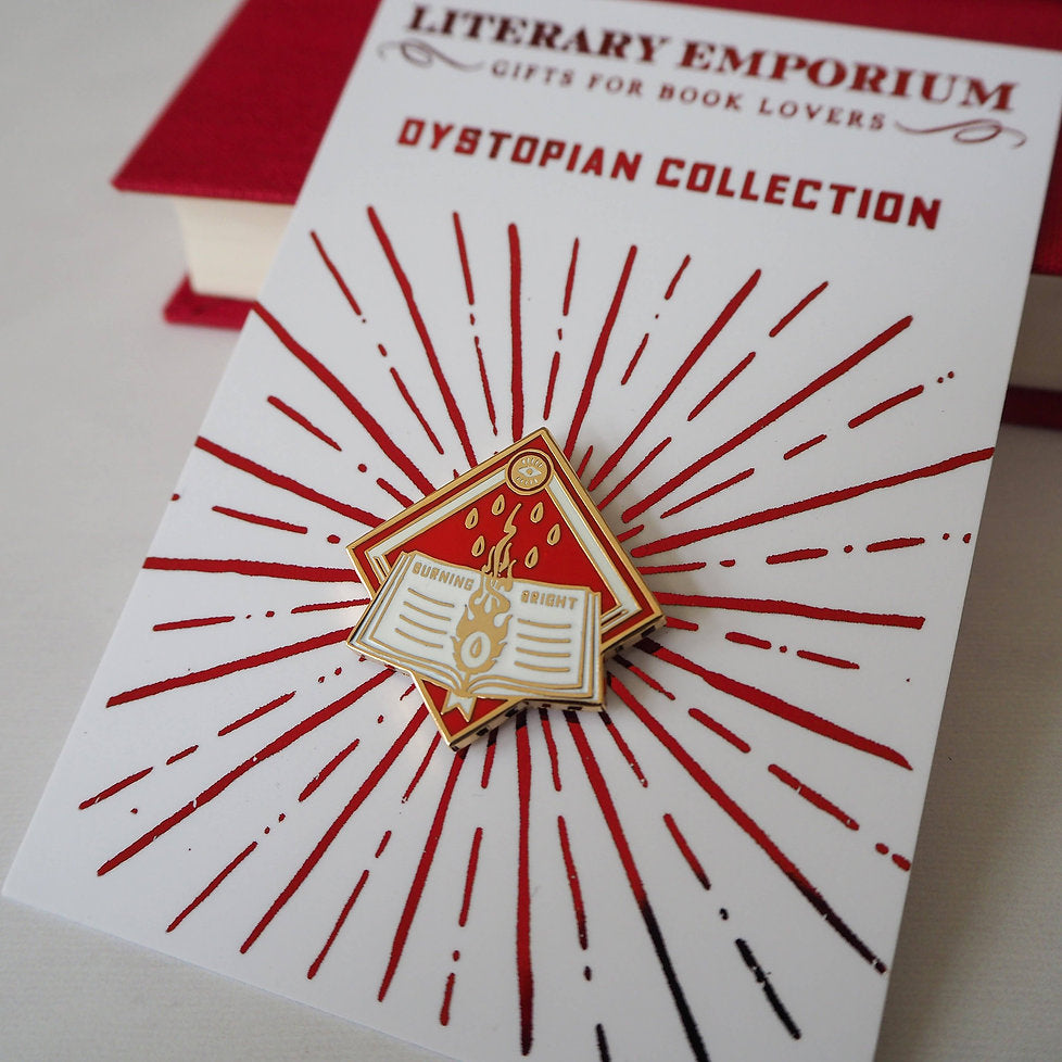 Burning Bright Enamel Pin from Literary Emporium