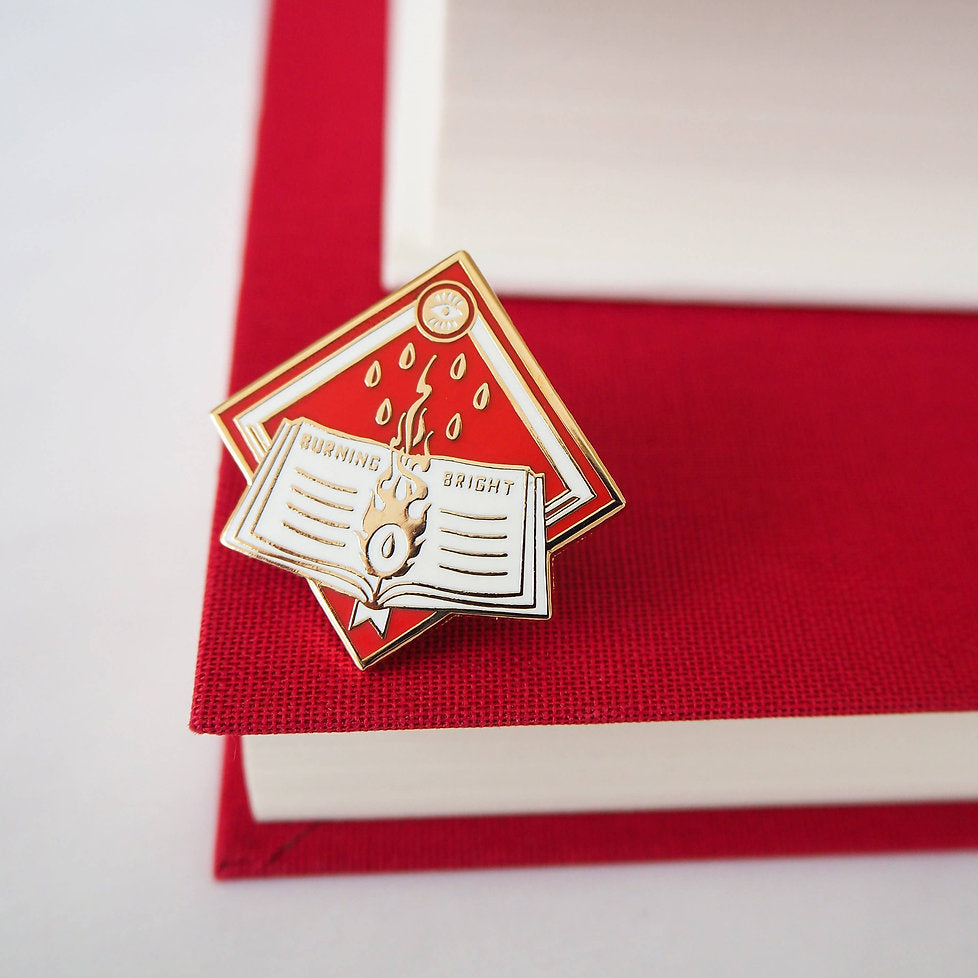 Burning Bright Enamel Pin from Literary Emporium