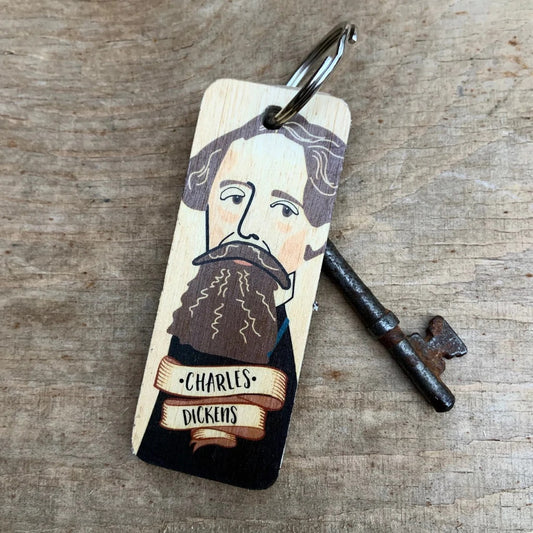 Charles Dickens Character Wooden Keyring