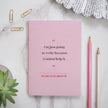 Charlotte Brontë  - Women Writers Pocket Notebook Pink A6 from Literary Emporium