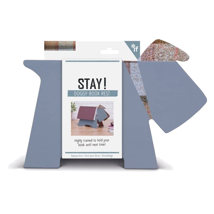 Stay! Doggy Book Rest - Grey