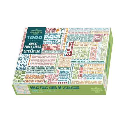 Jigsaw Puzzle featuring first lines from literature