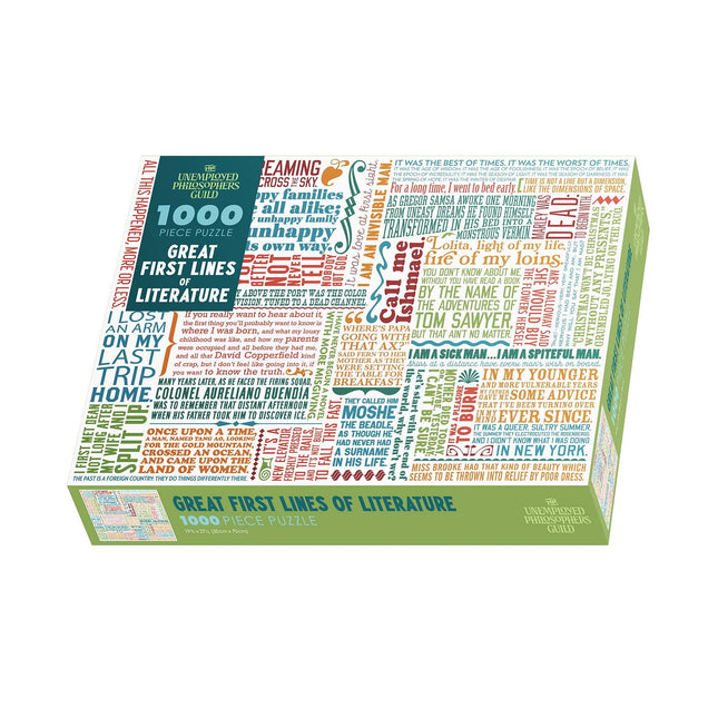 Jigsaw Puzzle featuring first lines from literature
