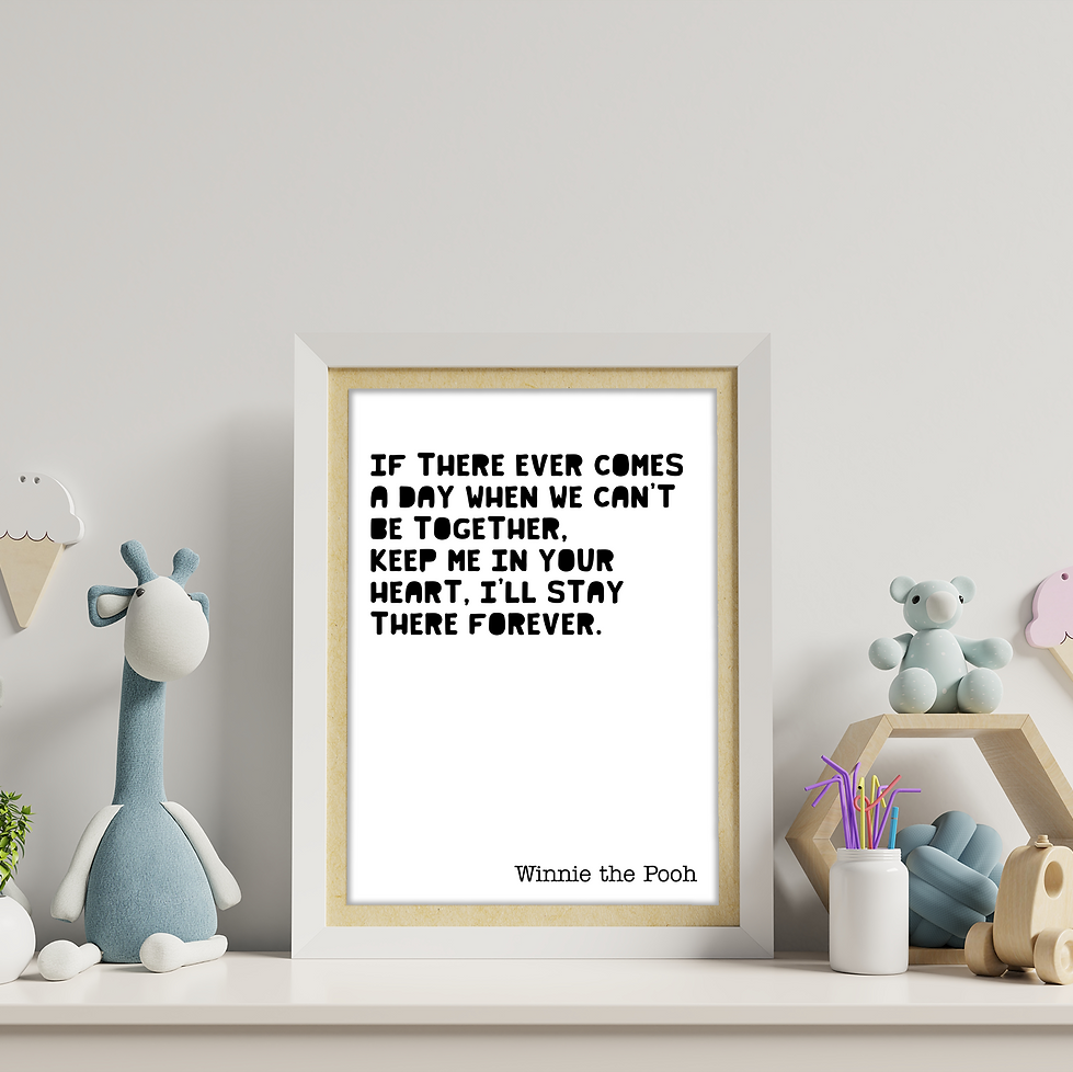 Winnie the Pooh A5 Quote Print: If There Ever Comes a Day