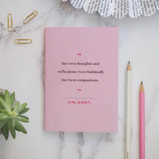 Jane Austen - Women Writers Pocket Notebook Pink A6 from Literary Emporium