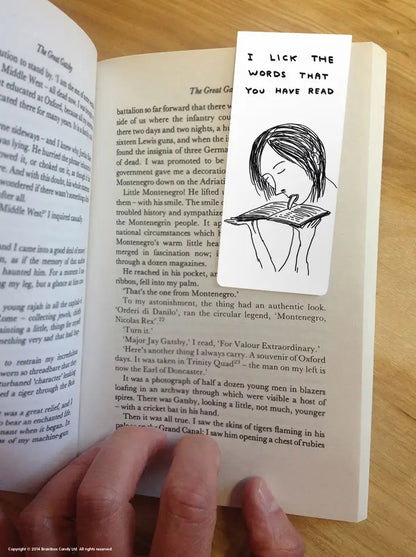 David Shrigley Lick the Words Magnetic Bookmark