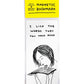 David Shrigley Lick the Words Magnetic Bookmark