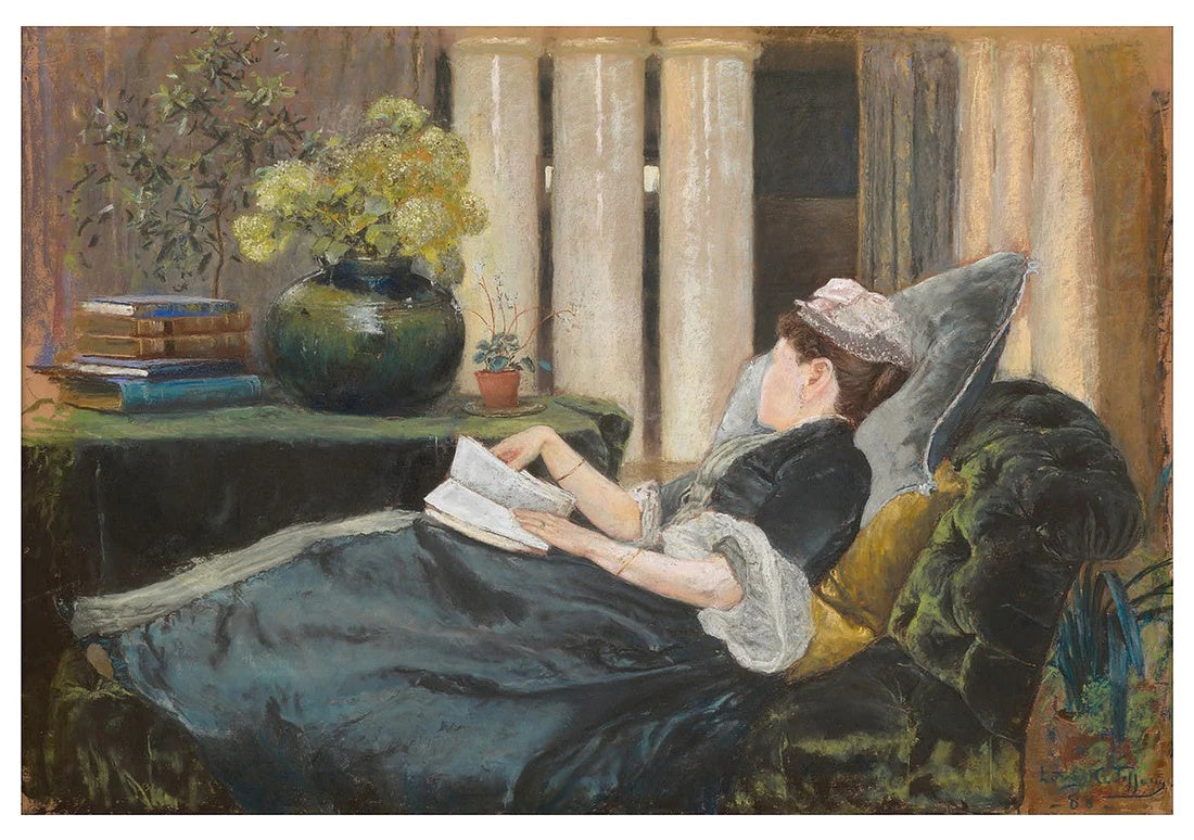 The Reading Woman Notecard: Louise Tiffany, Reading