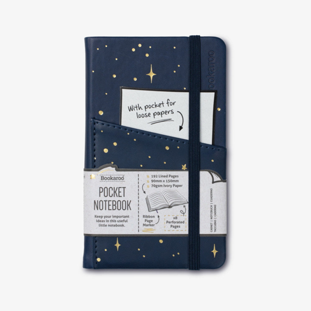 Bookaroo Pocket Notebook A6 - Moon & Stars