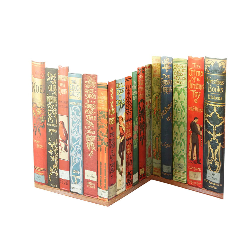 Mantelpiece Bookspines Christmas Cards - Pack of 8 Bodleian Libraries