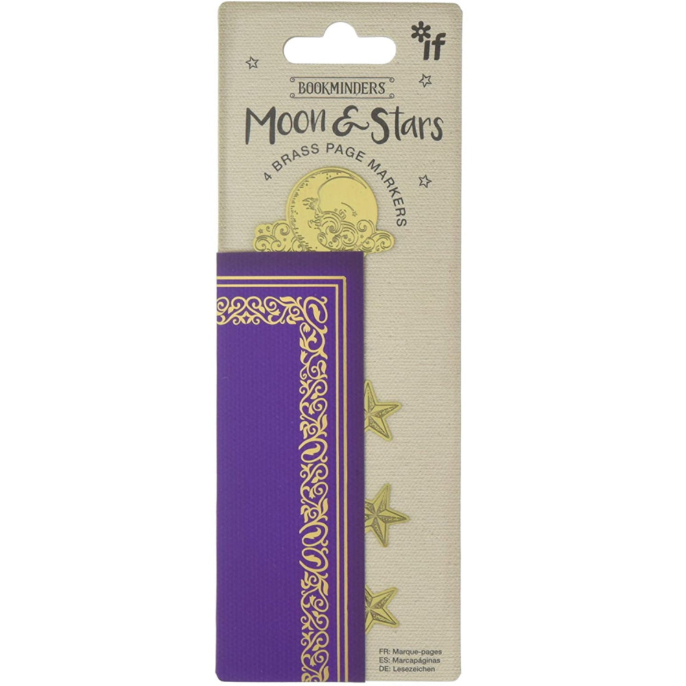 Moon & Stars Brass Bookminders Page Markers