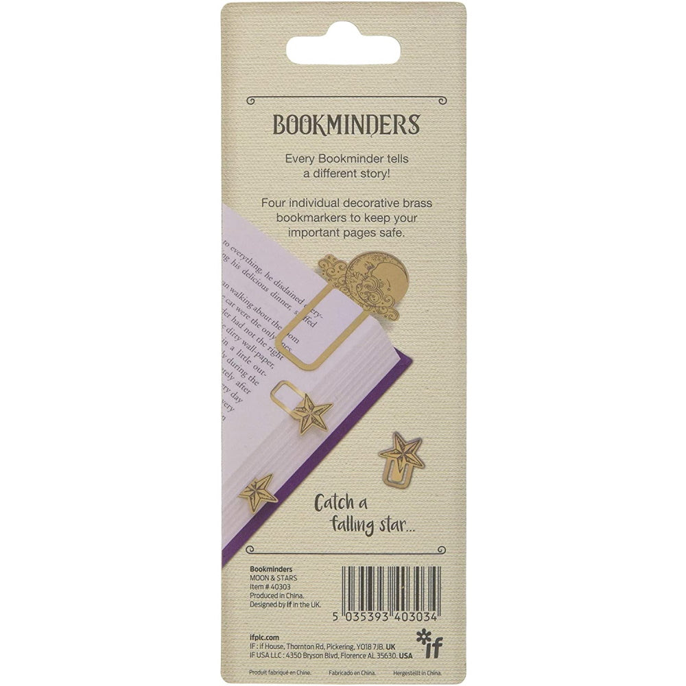 Moon & Stars Brass Bookminders Page Markers