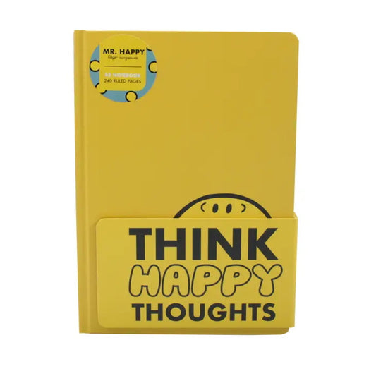 Mr Happy Think Happy Thoughts A5 Notebook